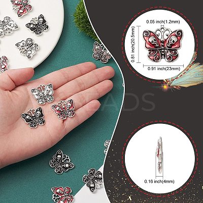 30Pcs 3 Colors Alloy Enamel Pendants ENAM-CJ0004-23-1