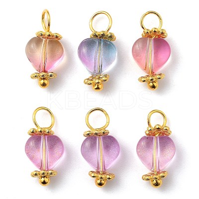 Electroplate Glass Charms PALLOY-JF00464-M-1