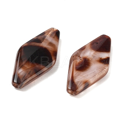 Opaque Acrylic Imitation Leopard Print Beads OACR-B052-06-1