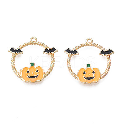 Halloween Alloy Enamel Pendants ENAM-N055-092-1