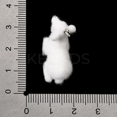 Flocking Opaque Resin Pendants RESI-G123-01B-1
