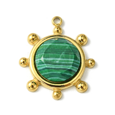 Faceted Synthetic Malachite Pendants FIND-Z028-39C-1