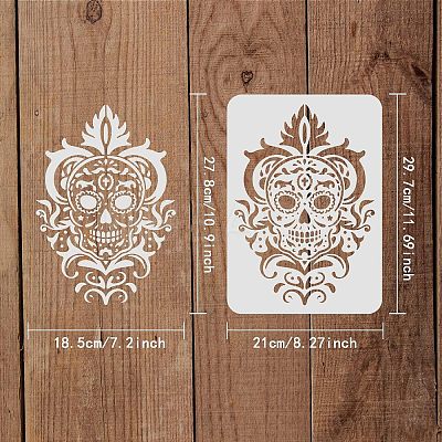 Plastic Reusable Drawing Painting Stencils Templates DIY-WH0202-358-1