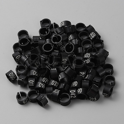 Plastic Poultry Leg Identification Bands AJEW-WH0415-99J-1