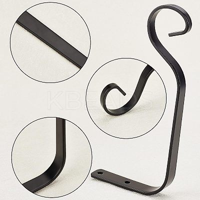  Iron Wall Hanging Bracket Plant Hooks HJEW-FH0001-04-1