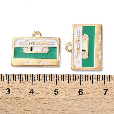 Alloy Enamel Pendants ENAM-O001-11K-G-1