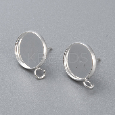 304 Stainless Steel Stud Earring Settings X-STAS-H380-B-13S-1