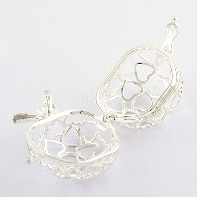 Rack Plating Brass Cage Pendants LS-KK-Q402-12S-1