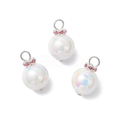 Imitation Pearl Acrylic Pendants PALLOY-JF04349-01-1