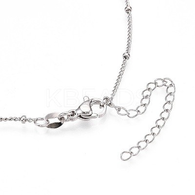 Round Brass Curb Chain Necklaces for Women NJEW-G084-18P-1