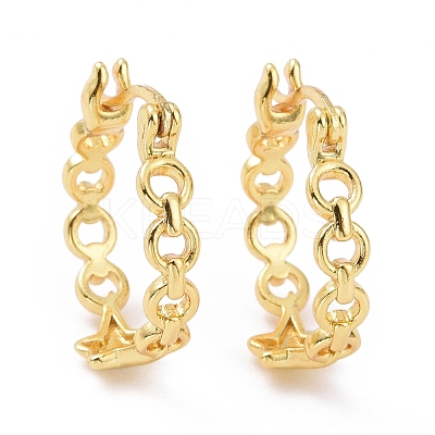 Rack Plating Brass Star Hoop Earrings for Women KK-E033-07G-1