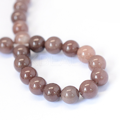 Natural Purple Aventurine Round Bead Strands X-G-E334-6mm-21-1