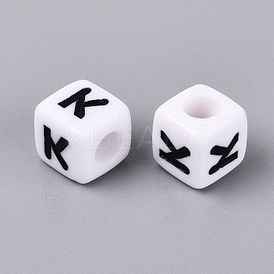Opaque Acrylic Beads SACR-N020-04A-K-1