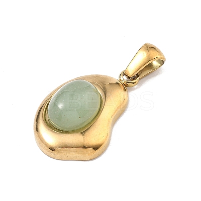 Natural Green Aventurine Pendants G-C278-01G-09-1