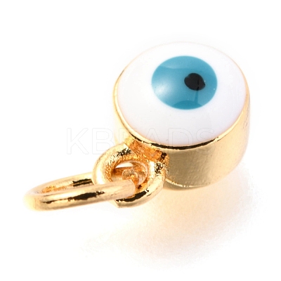 Brass Enamel Pendants KK-Y001-02A-06G-1