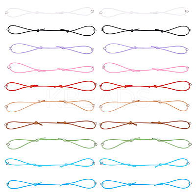 30Pcs 10 Colors Nylon Thread Cord Bracelets Making BJEW-TAC0040-1