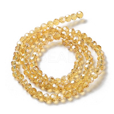 Electroplate Glass Bead Strands LS-EGLA-R015-4mm-30-1