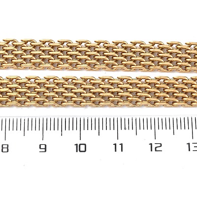 8MM 304 Stainless Steel Mesh Chain Necklaces NJEW-Q013-04G-1