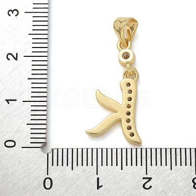 Brass Micro Pave Cubic Zirconia Pendants KK-M319-02G-K-1