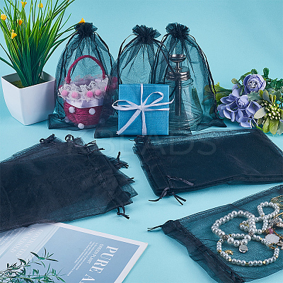 50pcs Large Organza Pouches Portable Shoes Bag Travel Storage Drawstring Bags OP-SP0001-03C-02-1