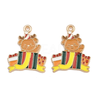 Christmas Theme Alloy Enamel Pendants FIND-I065-02D-KCG-1