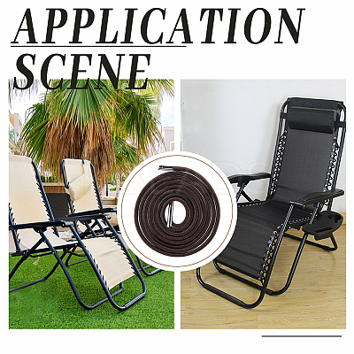 Round Polyester Replacement Elastic Cord for Patio Recliner Chair OCOR-WH0082-107-1