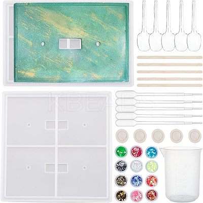 DIY Light Switch Cover Silicone Molds Kits DIY-OC0003-40-1