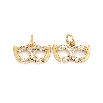 Rack Plating Brass Cubic Zirconia Pendants LS-ZIRC-C031-01G-1