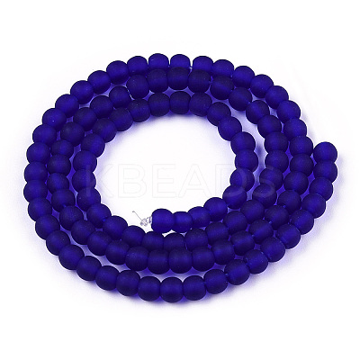 Transparent Glass Beads Strands GLAA-T032-T4mm-MD15-1