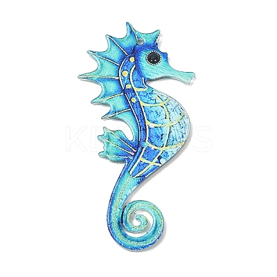 Printed Acrylic Big Pendants X-MACR-I041-01-1