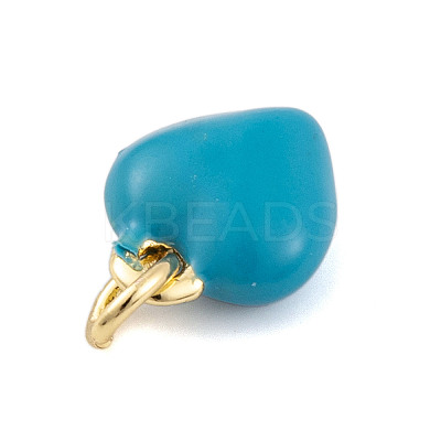 Rack Plating Brass Enamel Pendants KK-P269-10G-03-1