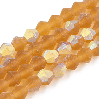 Imitate Austrian Crystal Bicone Frosted Glass Beads Strands EGLA-A039-T3mm-MB28-1