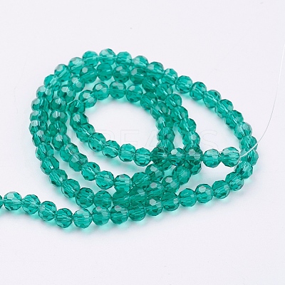 Eco-Friendly Glass Round Beads Strands EGLA-J042-4mm-M02-1