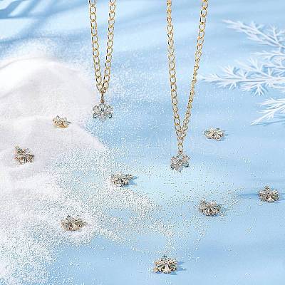 Brass Micro Pave Pale Turquoise Cubic Zirconia Charms ZIRC-BBC0001-09-1