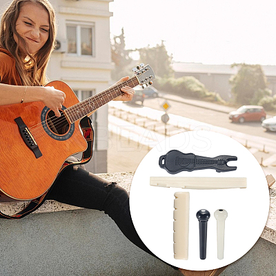 27Pcs 5 Styles Plastic Guitar String Pins Set AJEW-CN0004-46-1