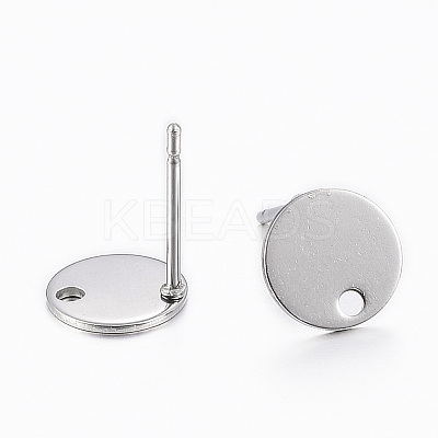 Non-Tarnish 201 Stainless Steel Stud Earring Findings LS-STAS-K154-64P-1