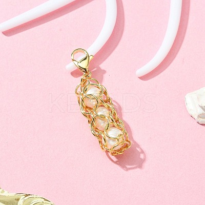 304 Stainless Steel Pouch Natural Cultured Freshwater Pearl Beads Pendant Decoration HJEW-JM01471-1