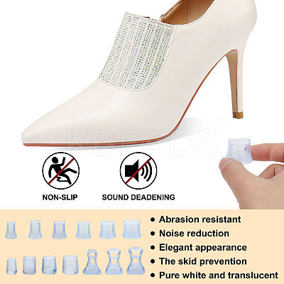 13 Pairs 13 Style PVC High Heel Stoppers Protector AJEW-GF0005-22A-1