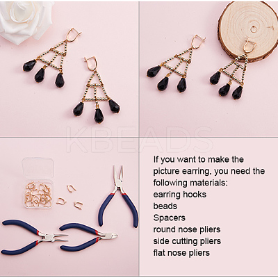 Brass Hoop Earring Findings with Latch Back Closure LS-KK-L148-07-1