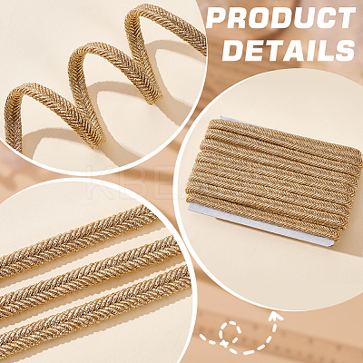 Polyester Braided Lace Trim Ribbon for Curtain Sofa Decoration OCOR-WH0105-013A-01-1