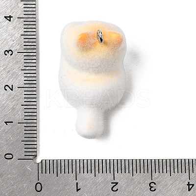 Flocking Opaque Resin Pendants RESI-G123-01X-1