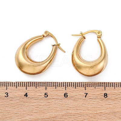 Ion Plating(IP)  304 Stainless Steel Hoop Earrings X-EJEW-A059-03G-1