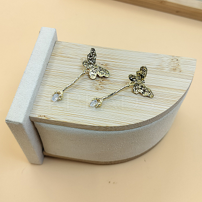 Fashionable Brass Butterfly Stud Earrings for Women WF1855-5-1