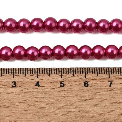 Eco-Friendly Dyed Glass Pearl Round Beads Strands HY-A008-6mm-RB058-1