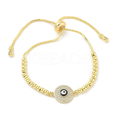 Brass Micro Pave Cubic Zirconia Slider Bracelets for Women LS-BJEW-S158-08G-01-1
