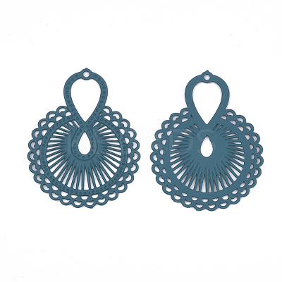 430 Stainless Steel Filigree Pendants X-STAS-S108-22A-1