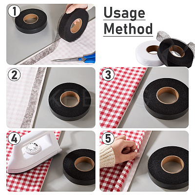 6Rolls 6 Style Non-woven Fabrics Polyamide Double-sided Hot Melt Adhesive Film DIY-CD0001-43-1
