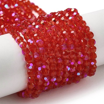 Electroplate Transparent Glass Beads Strands EGLA-A035-T4mm-L01-1