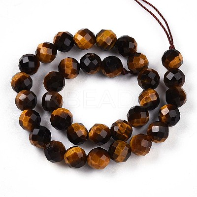 Natural Tiger Eye Beads Strands G-S345-6mm-22-1