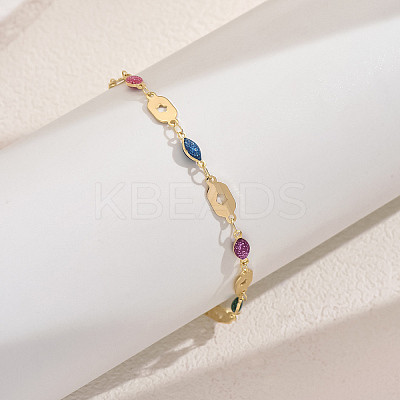 Fashionable Vintage Brass Colorful Enamel Ladies Anklets ME1794-1-1